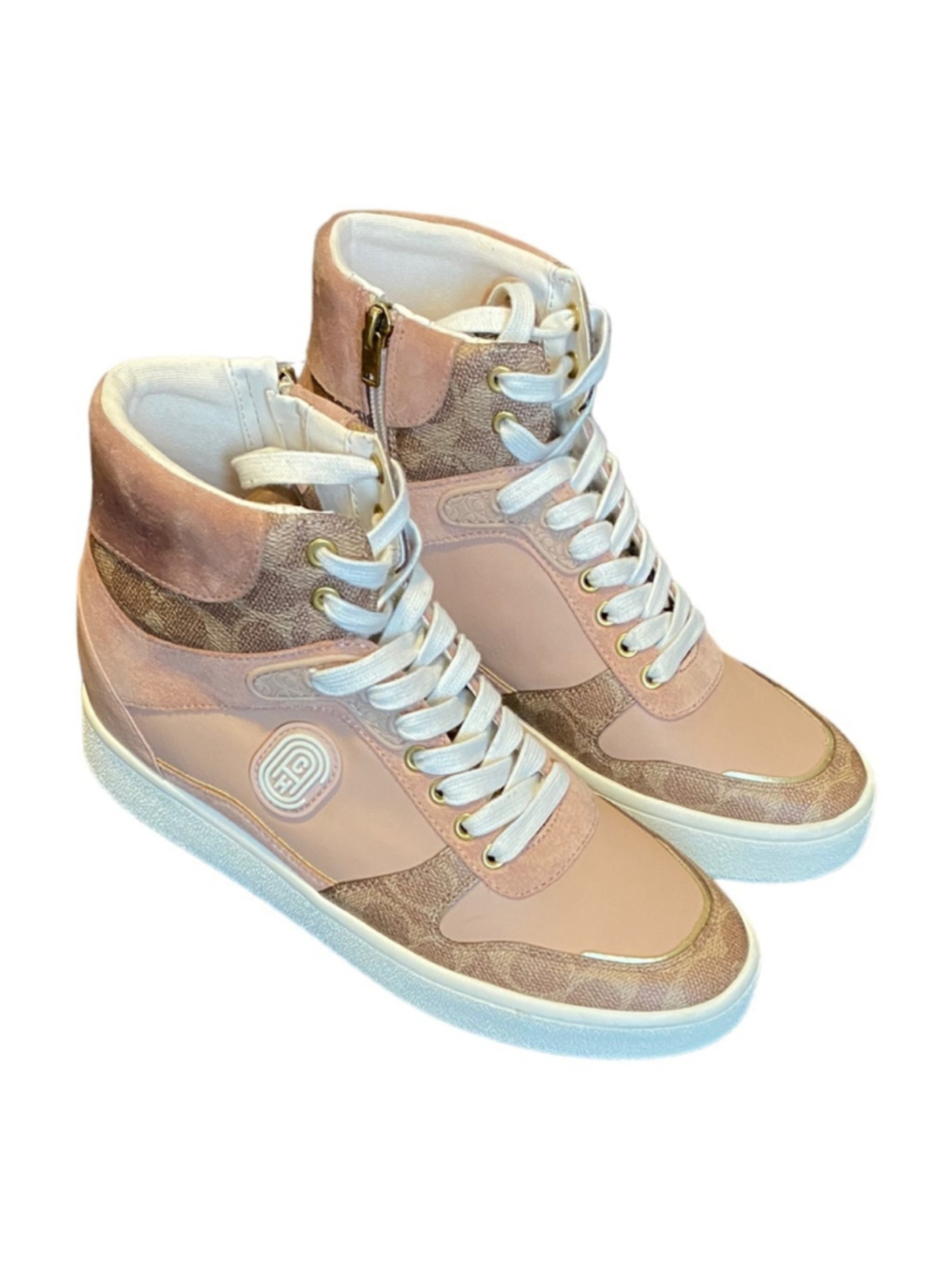 Coach C220 CC Sz 6 Leather High-Top Sneakers Like New - Picture 10 of 10